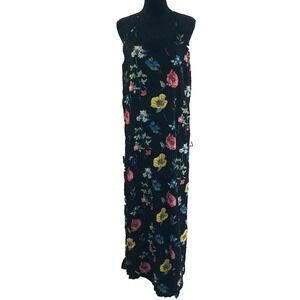 Old Navy Dress Womens 2XL‎ Floral Maxi Sleeveless V Neck Spaghetti Strap Boho